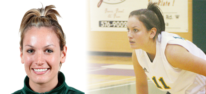 Durham College student Shona Tighe on and off the volleyball court