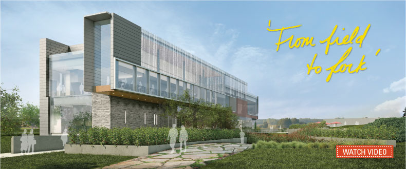 A rendering for the future Centre for Food building.