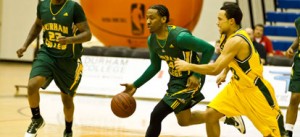 Courtney Small, a member of the Durham College Lords men's basketball team helped run the Hoops for Heart clinic at Durham College's Oshawa campus on May 27. The men's and women's varsity basketball teams gave elementary school students a chance to improve their basketball skills.