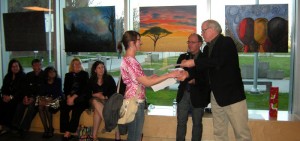 Student art show at Durham College.
