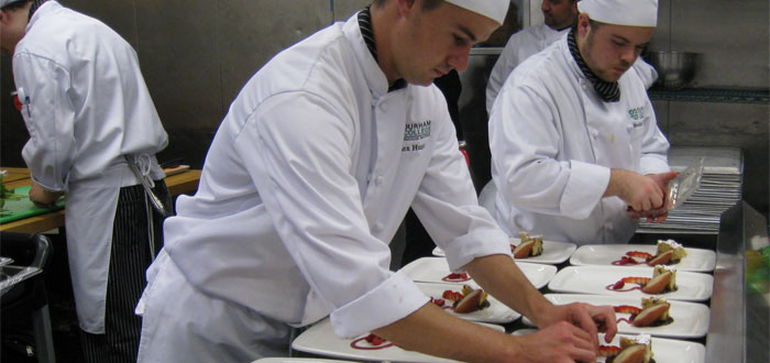 Culinary Skills students at the Culinary Arts Golf Classic