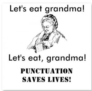 Let's eat grandma compared to Let's eat, grandma